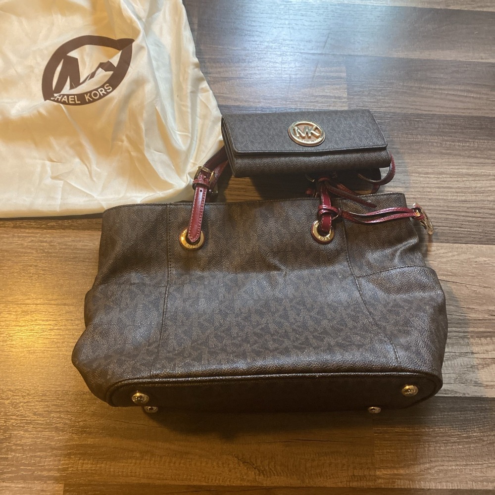 Michael Kors Handbag Red And Brown